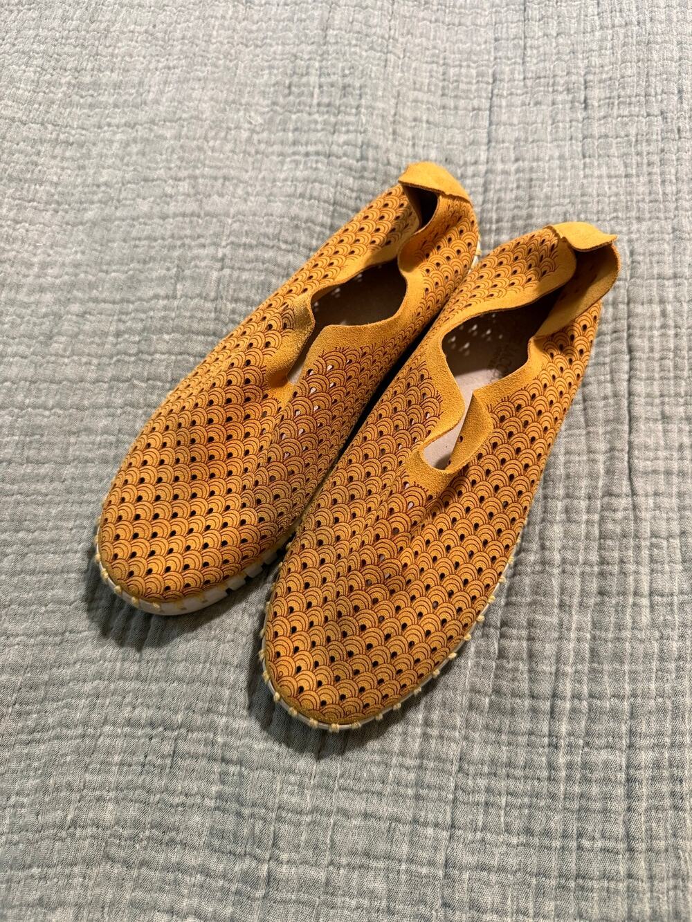 Ilse Jacobsen Tulip 139 Perforated Slip-On Sneaker In Golden Rod Size 37 US 7